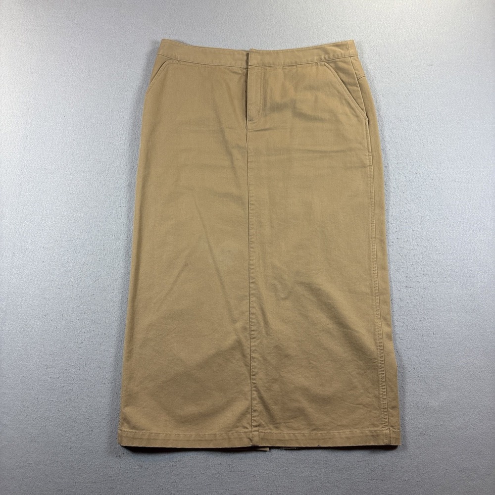 Eddie Bauer VTG Denim‎ Maxi Skirt Size 10 Brown Western Long Y2K 90's